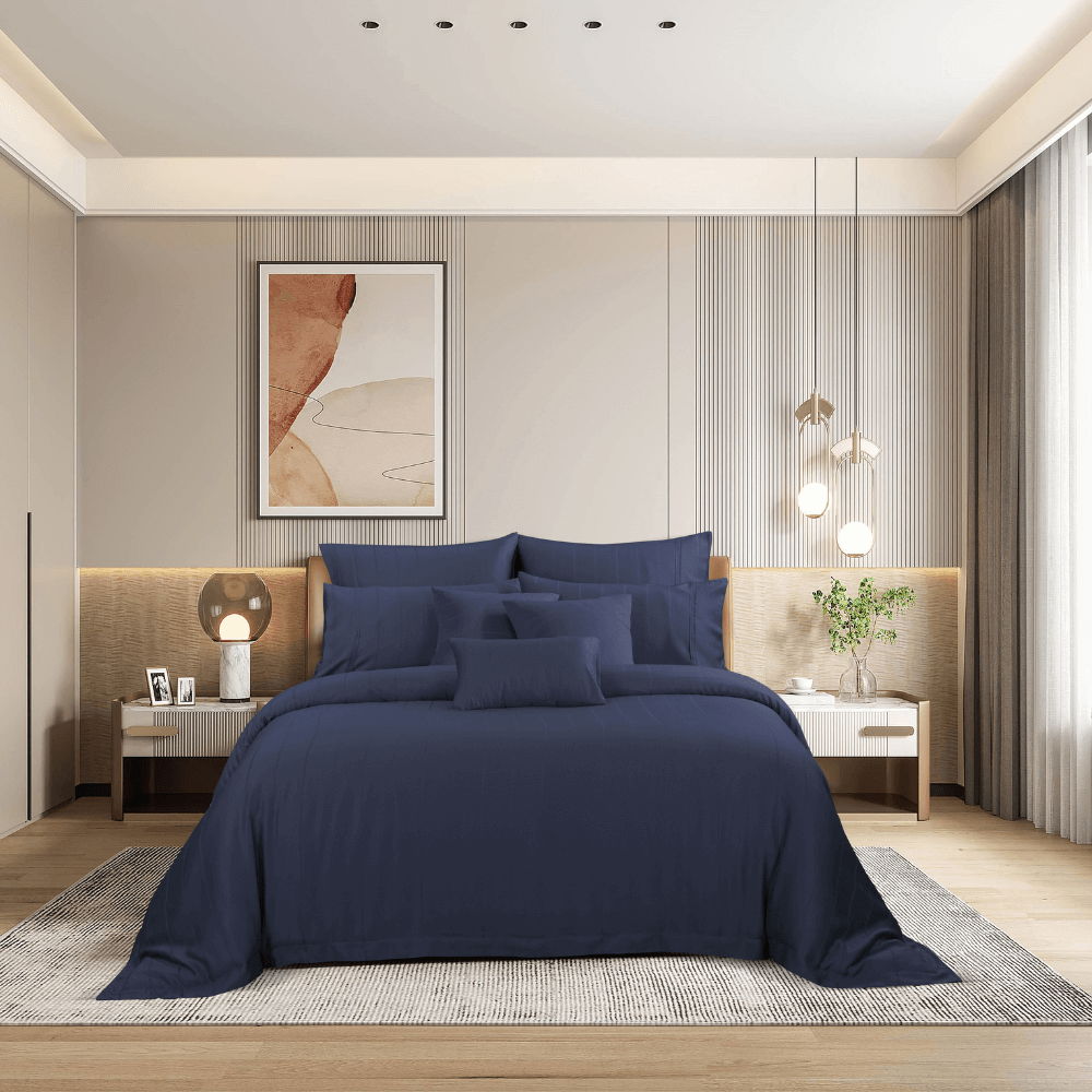 ปลอกผ้านวม ทวินไซซ์ AKEMI รุ่น ACCORD DOBBY 9557108510418 ขนาด 177 X 229 ซม. สี MATERA SAPPHIRE BLUE